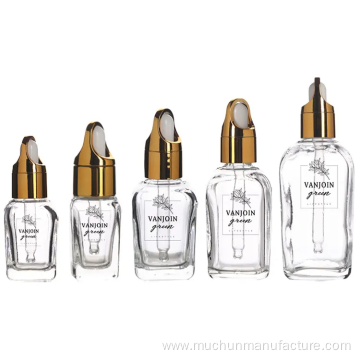 Custom Empty Square Essence Oil Serum Glass Bottles